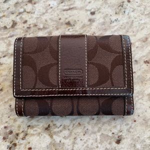 Coach small wallet and matching card case keychain